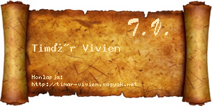 Timár Vivien névjegykártya